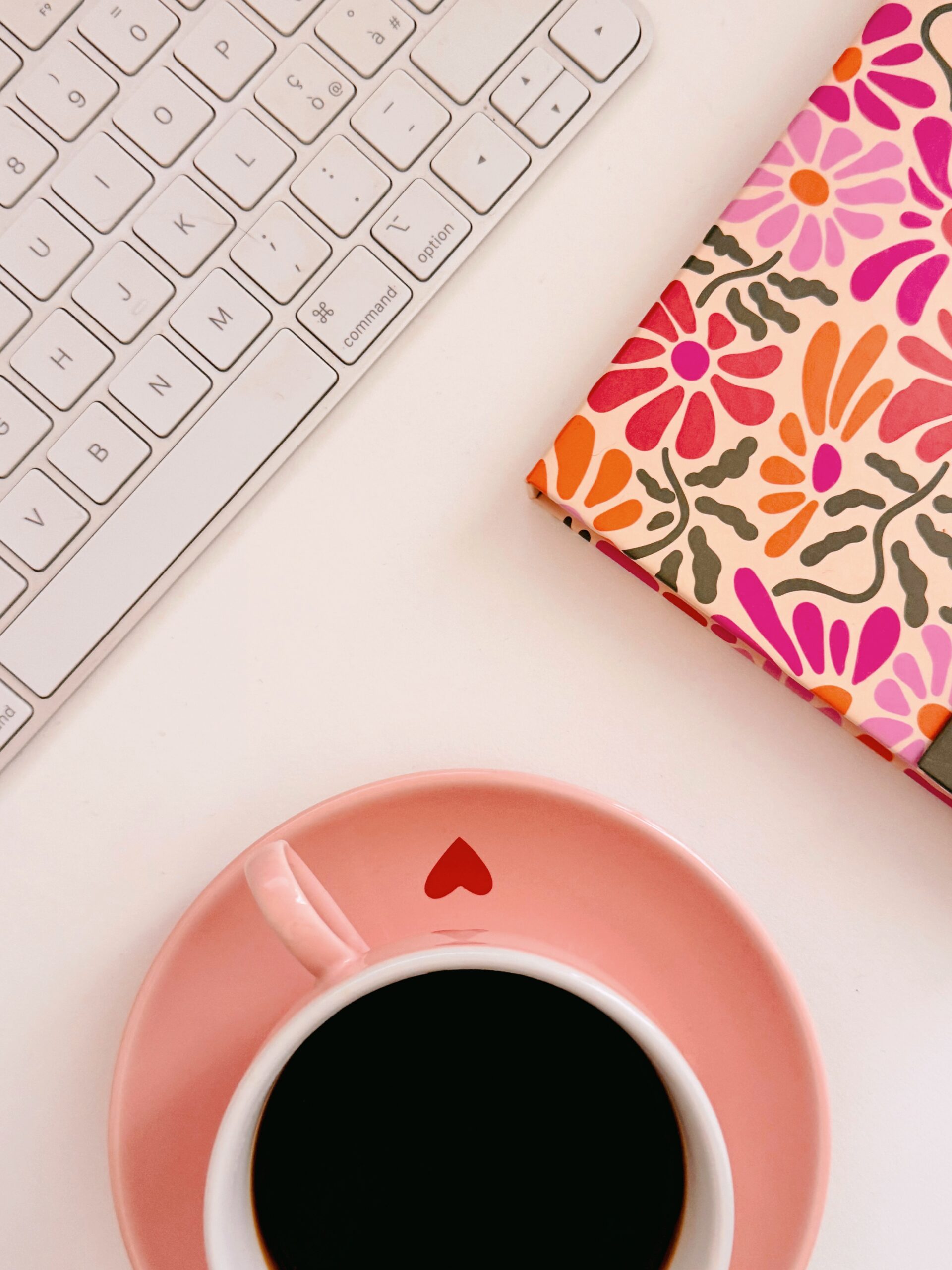 pink coffee cup
